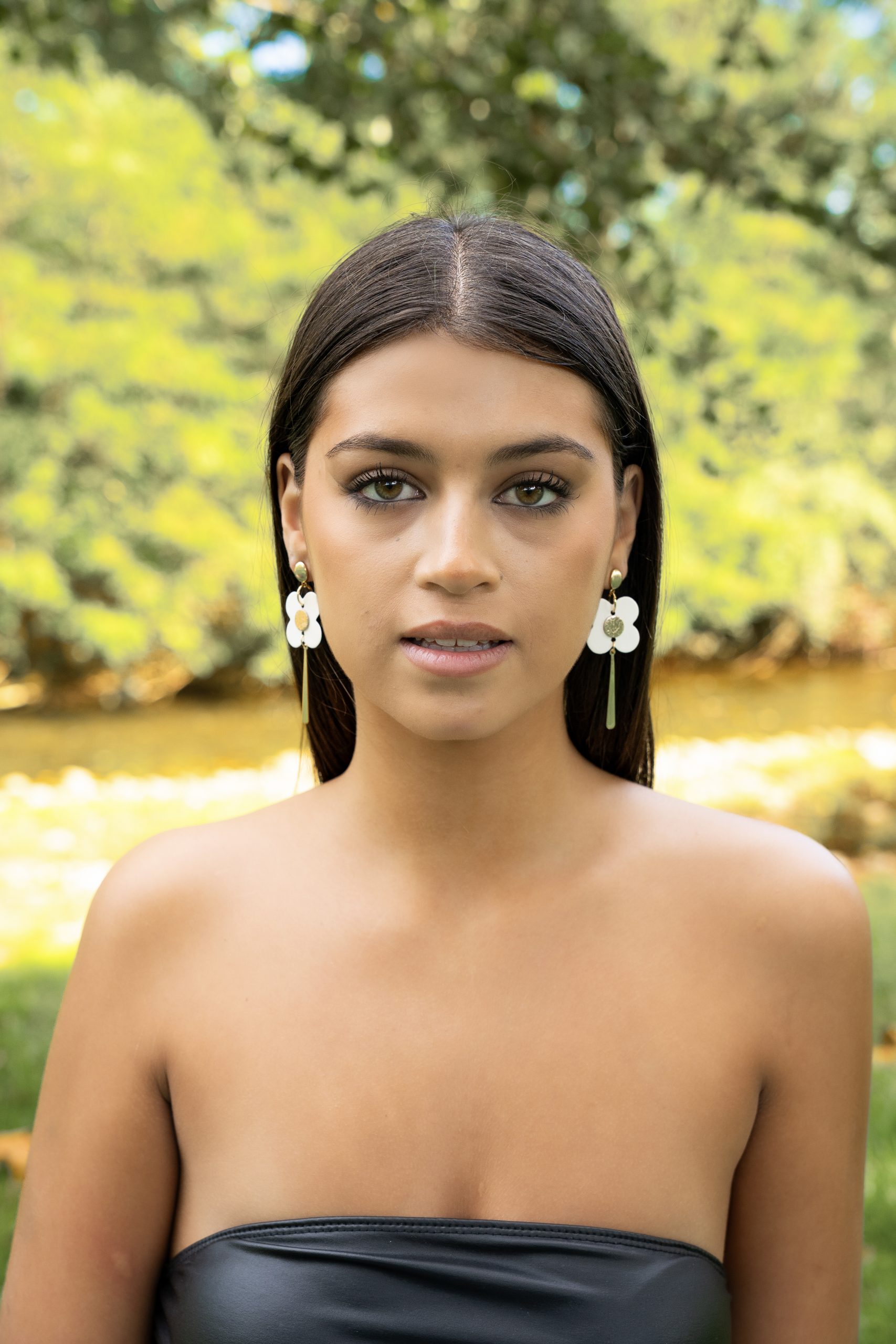 Boucle d'oreille Bertille longue Mariette Bijoux - création bijoux artisanale hautes-pyrénées livraison partout en France